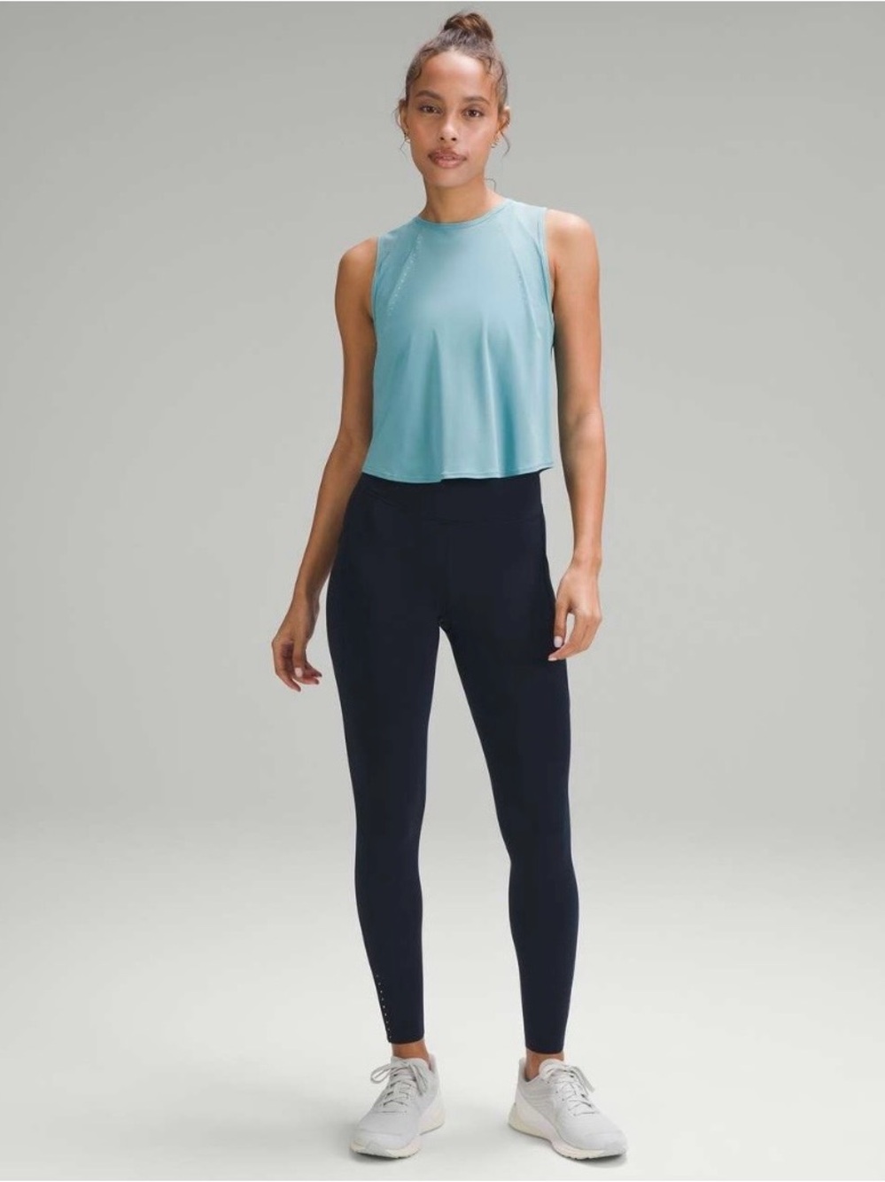 NWOT Lululemon Sculpt Sleeveless Cropped Tank Top Tidal Teal Size 6 - Picture 5 of 10